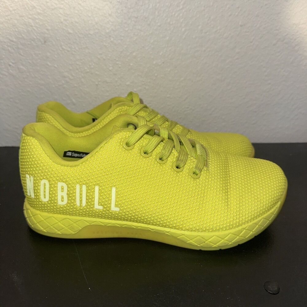 NOBULL Trainers Superfabric Athletic Shoes Yellow Mens Size 8 Low Womens 9.5